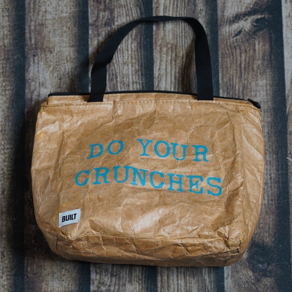 Handbags - 🎀3/$30 Built “Do Your Crunches” Kraft Paper Bag Lunch Bag